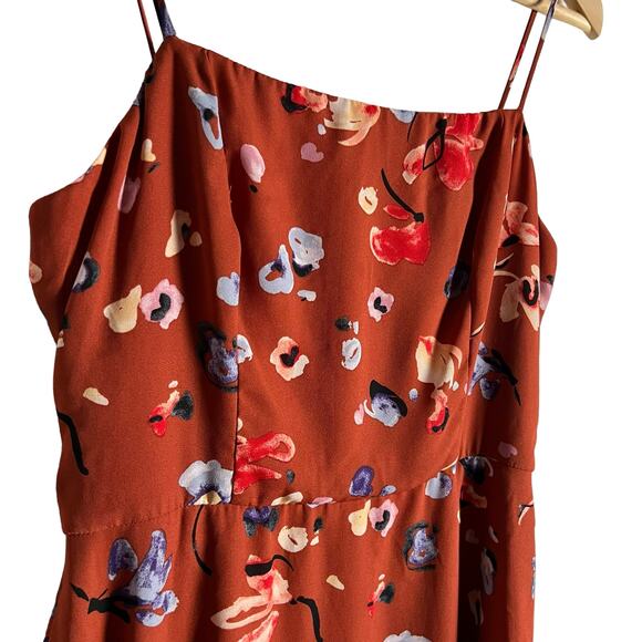 Hutch Declan Foral Printed Sleeveless Square Neck Midi Dress Size 10 - Picture 6 of 10